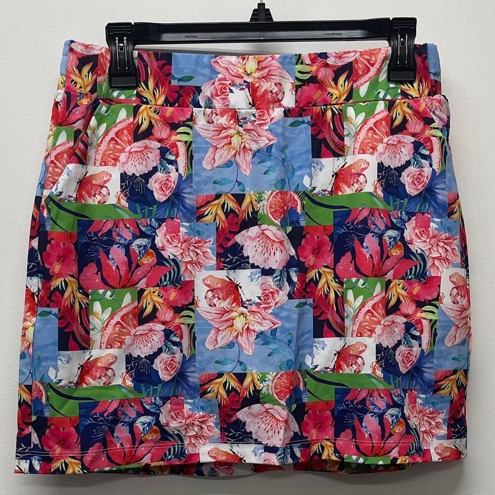 NWOT Kyodan Golf Women's Size Medium Floral Print Golf Skirt